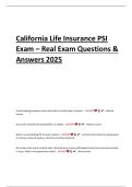 California Life Insurance PSI Exam &ndash; Real Exam Questions & Answers 2025