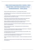 PASS CRCR EXAM MULTIPLE CHOICE&comma; CRCR EXAM PREP&comma; CERTIFIED REVENUE CYCLE