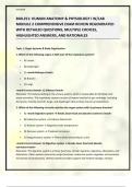 BIOL251&colon; HUMAN ANATOMY & PHYSIOLOGY I W&sol;LAB MODULE 2 COMPREHENSIVE EXAM REVIEW REGENERATED WITH DETAILED QUESTIONS&comma; MULTIPLE CHOICES&comma; HIGHLIGHTED ANSWERS&comma; AND RATIONALES