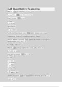 DAT Quantitative Reasoning with 100- correct answers
