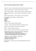 SSH 105 FINAL EXAM STUDY GUIDE