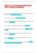 NWSA TTT-1 EXAM QUESTIONS WITH 100&percnt; CORRECT ANSWERS