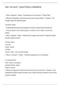 SSH 105 QUIZ 1 QUESTIONS & ANSWERS