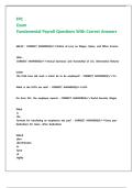FPC Exam Fundamental Payroll Questions With Correct Answers