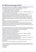 ATI RN Pharmacology 2019 A questions with answers