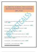 911 DRIVING SCHOOL&colon; TEST &num;4 EXAM 2025&sol;2026 QUESTIONS AND ANSWERS 100&percnt; PASS&period;