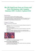 Bio 102 Final Exam Notes on Viruses and Their Mechanisms with Complete Solutions 100&percnt; Verified &vert; Updated 2026