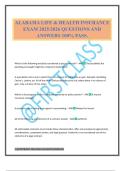 ALABAMA LIFE & HEALTH INSURANCE EXAM 2025&sol;2026 QUESTIONS AND ANSWERS 100&percnt; PASS&period;