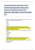 Georgia Electrical Contractor Class I  Examination Questions And Correct  Answers &lpar;Verified Answers&rpar; Plus  Rationale 2026 Q&A&vert; Instant Download  Pdf 