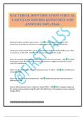 BACTERIAL IDENTIFICATION VIRTUAL LAB EXAM 2025&sol;2026 QUESTIONS AND ANSWERS 100&percnt; PASS&period;