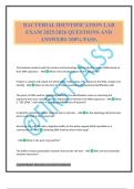 BACTERIAL IDENTIFICATION LAB EXAM 2025&sol;2026 QUESTIONS AND ANSWERS 100&percnt; PASS&period;