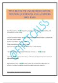 WVU BCOR 370 EXAM 2 HOUGHTON&period; 2025&sol;2026 QUESTIONS AND ANSWERS 100&percnt; PASS&period;