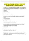 ANCC PRACTICE QUESTIONS DOMAIN 1 WITH CORRECT ANSWERS 2026