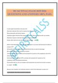 BS 161 FINAL EXAM 2025&sol;2026 QUESTIONS AND ANSWERS 100&percnt; PASS&period;