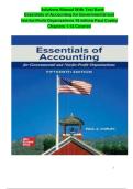 Solutions Manual with Test Bank for Essentials of Accounting for Governmental and Not-for-Profit Organizations 15th Edition By Paul Copley &lpar;All Chapters Included&rpar; Original Verified A&plus; Grade Guaranteed Pass