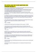 FPC ACTUAL 2026 TEST PAPER QUESTIONS AND ANSWERS GRADED A&plus;