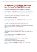 Air Methods Clinical Exam Questions  And Answers Verified 100&percnt; Correct 