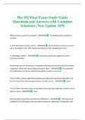 Bio 102 Final Exam Study Guide Questions and Answers with Complete Solutions &vert; New Update 2026
