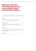 NEHA Exam 2026-2027 TEST BANK questions and correct detailed answers verified 100&percnt; Graded A&plus;