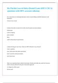 Florida Laws & Rules &lpar;Dental Exam ADEX CDCA&rpar; questions with 100- accurate solutions
