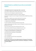 Florida Dental Law and Rules Exam with accurate detailed solutions