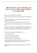 BIO 102 Lecture 1 quiz 1 Questions and Correct Answers with Complete Solutions &vert; New Update 2026