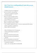 QAC Exam Laws and Regulations Exam with accurate detailed answers