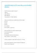 Asphalt Paving Level 1 Exam with accurate detailed solutions