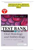 Test Bank for Essentials of Oral Histology and Embryology 5th Edition &lpar;Chiego&rpar; 