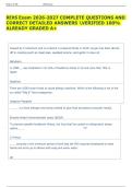 REHS Exam 2026-2027 COMPLETE QUESTIONS AND  CORRECT DETAILED ANSWERS VERIFIED 100&percnt;  ALREADY GRADED A&plus; 