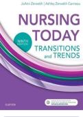 Nursing Today&colon; Transitions and Trends &ndash; Test Bank&comma; Zerwekh & Garneau &lpar;9th Edition&rpar;&comma; Practice Questions with Answers