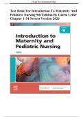 Test Bank For Introduction To Maternity And Pediatric Nursing 9th Edition By Gloria Leifer Chapter 1-34 Newest Version 2026
