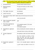 CSC - The Economy Exam with All Correct & 100&percnt; Verified Answers &vert;Latest Update &vert;Already Graded A&plus;