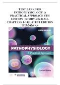 TEST BANK FOR PATHOPHYSIOLOGY&colon; A PRACTICAL APPROACH 5TH EDITION &lpar; STORY&comma; 2026&rpar; ALL CHAPTERS 1-14&vert; LATEST EDITION 2025&sol;2026 A&plus;