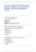 WGU D439 &ndash; BUSINESS LAW FOR ACCOUNTANTS &vert; OBJECTIVE ASSESSMENT &lpar;OA&rpar; &vert; QUESTIONS AND ANSWERS &vert; 2026 UPDATE &vert; WITH COMPLETE SOLUTION