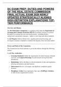 DC EXAM PREP&colon; DUTIES AND POWERS OF THE REAL ESTATE COMMISSION FINAL ACTUAL EXAM 2026 NEWLY UPDATED STRATEGICALLY ALIGNED HIGH-DEFINITION EXPLANATIONS TOP-TIER PERFORMANCE