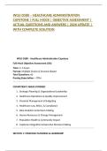 WGU D580 &ndash; HEALTHCARE ADMINISTRATION CAPSTONE &vert; FULL MOCK &vert; OBJECTIVE ASSESSMENT &vert; ACTUAL QUESTIONS AND ANSWERS &vert; 2026 UPDATE &vert; WITH COMPLETE SOLUTION