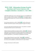 WGU C845 - Information Systems Security Questions and Correct Answers with Complete Solutions &vert; Graded A&plus; &vert; New 2026