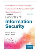 Instructor Manual For Principles of Information Security&comma; 7th Edition By Whitman and Mattord &vert; All Chapters With Module &lpar;1-12&rpar; &vert; Latest Version 2026 A&plus;