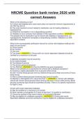 NRCME Question bank review 2026 with correct Answers
