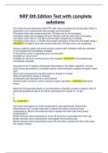 NRP 8th Edition Test with complete solutions