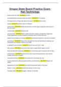 Oregon State Board Practice Exam Nail Technology