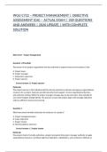 WGU C722 &ndash; PROJECT MANAGEMENT &vert; OBJECTIVE ASSESSMENT &lpar;OA&rpar; &ndash; ACTUAL EXAM &vert; 200 QUESTIONS AND ANSWERS &vert; 2026 UPDATE &vert; WITH COMPLETE SOLUTION