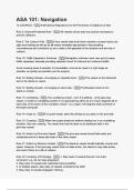 ASA 101&lowbar; Navigation Questions with Explanations of Answers Latest Update 2024