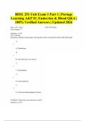 BIOL 251 Unit Exam 1 Part 1 &vert; Portage Learning A&P II &vert; Endocrine & Blood Q&A &vert; 100&percnt; Verified Answers &vert; Updated 2026