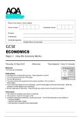 2025 AQA  ECONOMICS Paper 2How the Economy Works  Exam booklet and evaluation scheme