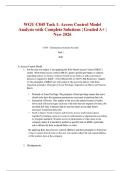 WGU C845 Task 1&colon; Access Control Model Analysis with Complete Solutions &vert; Graded A&plus; &vert; New 2026