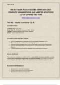 NR 302 Health Assessment I&II EXAM 2026-2027 COMPLETE 300 QUESTIONS AND VERIFIED SOLUTIONS LATEST UPDATE THIS YEAR