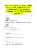 QMA Practice Test EXAM QUESTIONS WITH CORRECT ANSWERS&vert;&vert;100&percnt; GUARANTEED PASS&vert;&vert;UPDATED 2026&sol;2027 SYLLABUS&vert;&vert;<<NEWEST VERSION>>