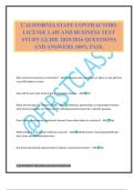 CALIFORNIA STATE CONTRACTORS LICENSE LAW AND BUSINESS TEST STUDY GUIDE 2025&sol;2026 QUESTIONS AND ANSWERS 100&percnt; PASS&period;